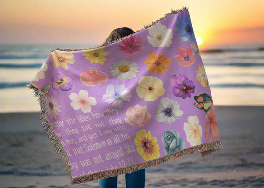 THE LILIES WOVEN BLANKET