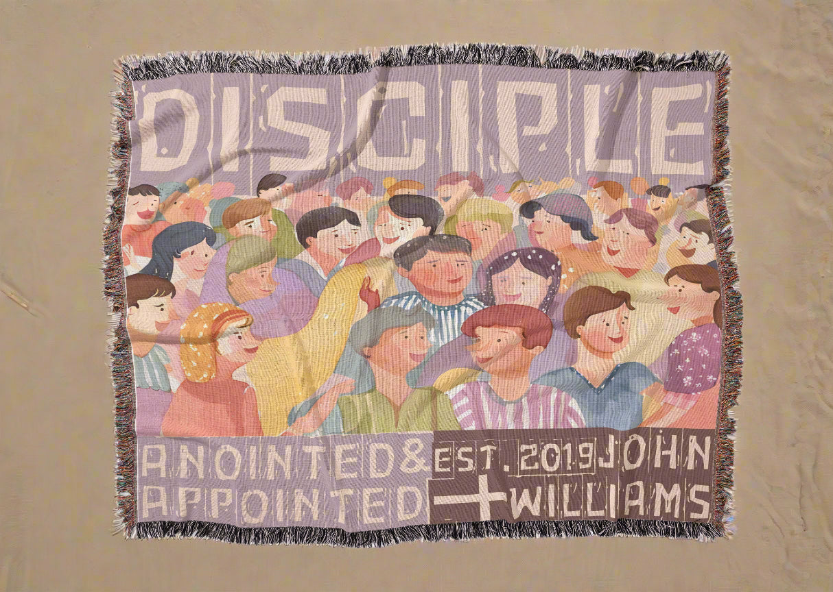 PERSONALIZED DISCIPLE WOVEN BLANKET